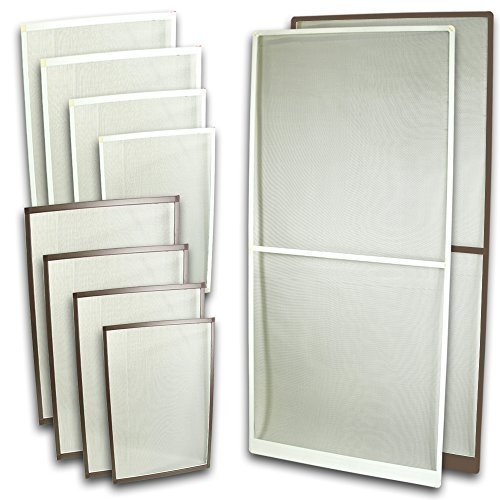 Rapid Teck Fliegennetz Fenster Aluminium Rahmen Braun Größe 80cm*100cm Fliegengitter Insektenschutz Gitter Fiberglas von Rapid Teck