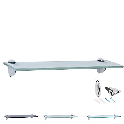 Rapid Teck Glas Wandregal Michglas Weiß Matt 70cm x 10cm - Glasregal mit 8mm ESG Sicherheitsglas - Glasregal perfekt als Badablage Glasablage für Badezimmer - Verschiedene Größen wählbar von Rapid Teck