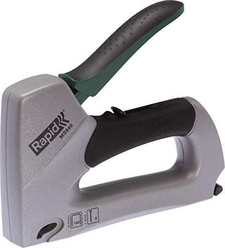 Rapid ALU840 Handtacker – Leistungsstarker Tacker aus Aluminium für Holz und Folien, für Klammern Typ 140 (6–14 mm) und Nägel Typ 8 (15 mm), Ergonomisch, Rückschlagfrei von Rapid