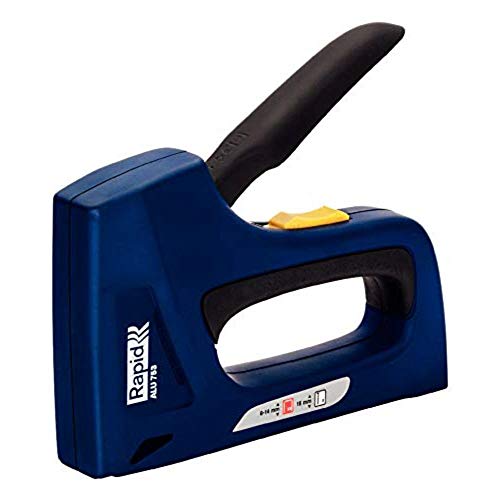 Rapid ALU753 Handtacker – Robuster Tacker aus Aluminium für Textilien, Leder und Dekorationen, für Klammern Typ 53 (6–14 mm) und Nägel Typ 8 (15 mm), Ergonomisch, Rückschlagfrei von Rapid