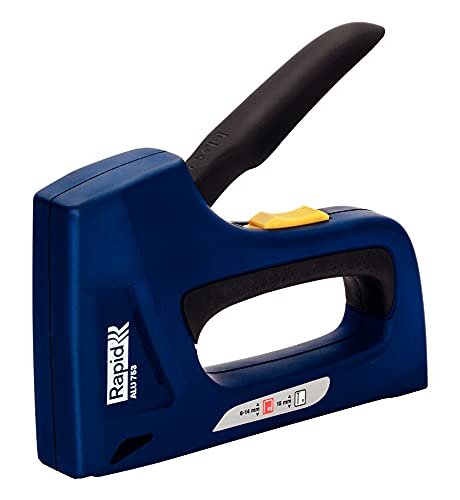 Rapid ALU753 Handtacker – Robuster Tacker aus Aluminium für Textilien, Leder und Dekorationen, für Klammern Typ 53 (6–14 mm) und Nägel Typ 8 (15 mm), Ergonomisch, Rückschlagfrei Rapid ALU753 Handtacker – Robuster Tacker aus Aluminium für Textilien, Leder und Dekorationen, für Klammern Typ 53 (6–14 mm) und Nägel Typ 8 (15 mm), Ergonomisch, Rückschlagfrei von Rapid