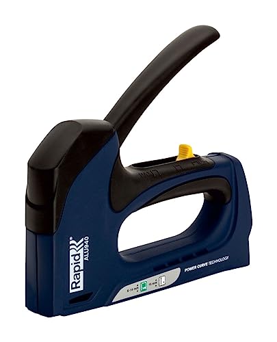 Rapid Handtacker ALU940 für Holz und Folien, 65 % leichter auszulösen, für Klammern Typ 140, 6-14mm und Nägel Typ 8, 15mm von Rapid