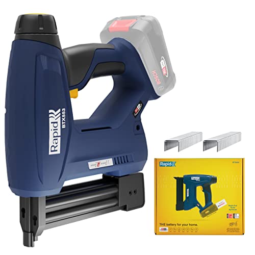 Rapid BTX553 Akku-Tacker 18V P4A – Kabellose Tackerpistole für Klammern Typ 53 (8–20 mm) und Nägel Typ 8 (15–20 mm) – Kompatibel mit Bosch POWER FOR ALL Akku – Ohne Akku und Ladegerät von Rapid