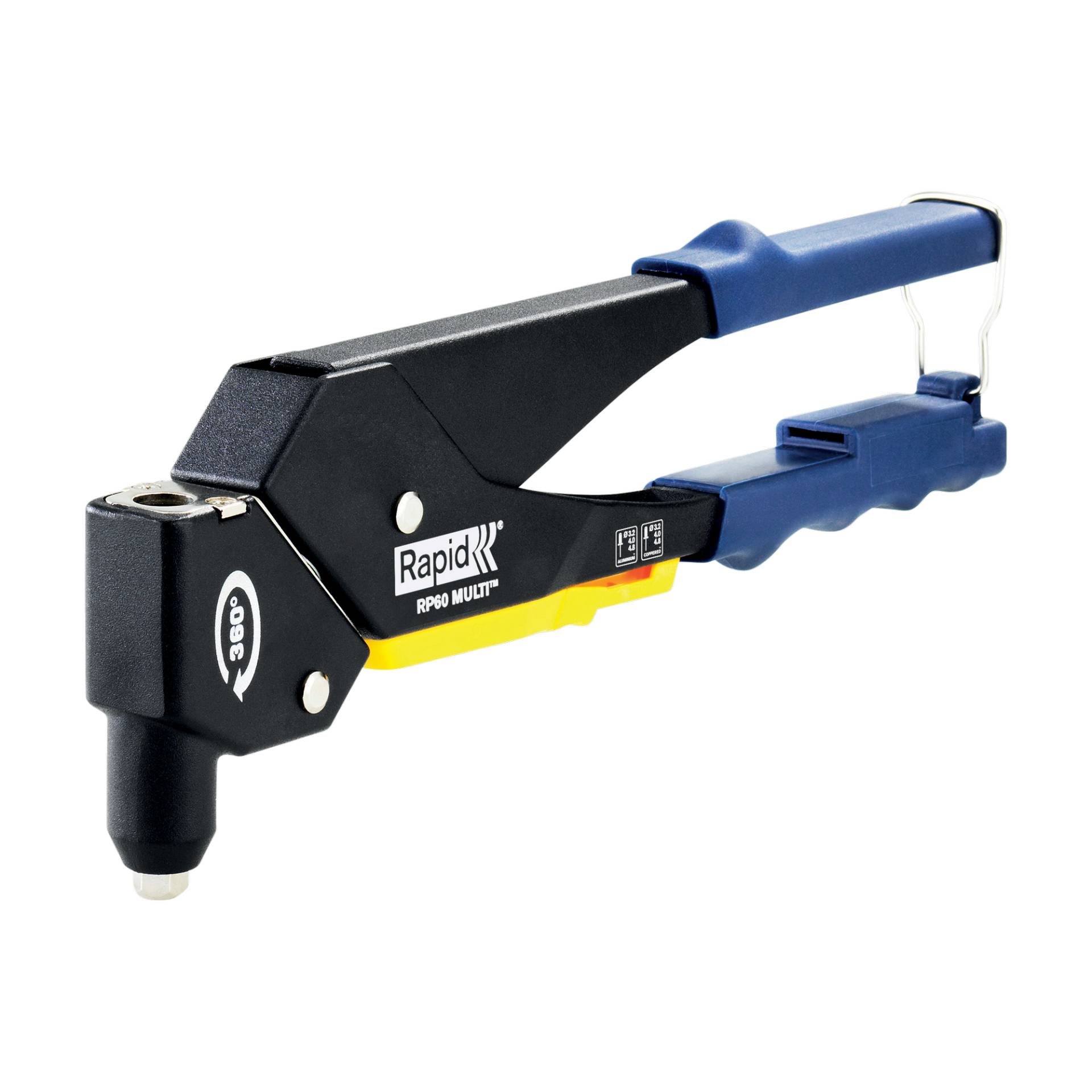 Rapid Blindnietzange 'RP60 Multi' für Nieten mit Ø 3,2 - 4,8 mm, drehbarer Kopf Rapid Blindnietzange 'RP60 Multi' für Nieten mit Ø 3,2 - 4,8 mm, drehbarer Kopf von Rapid