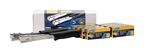 Rapid Hammertacker R19, Schlagtacker - Vorteilspaket mit 2 x R19 Hammertacker und 40.000 Klammern Typ 13 6mm von Rapid