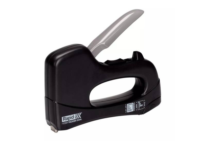 Rapid Handtacker Hobby Dual Tacker für Holz und Stoffe Feindrahtklammer, (1 tlg), Für Klammern Typ 53/6-12 mm und Nägel Typ 8/15 mm von Rapid