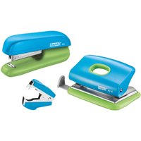Rapid Locher und Heftgeräte Set blau/grün von Rapid