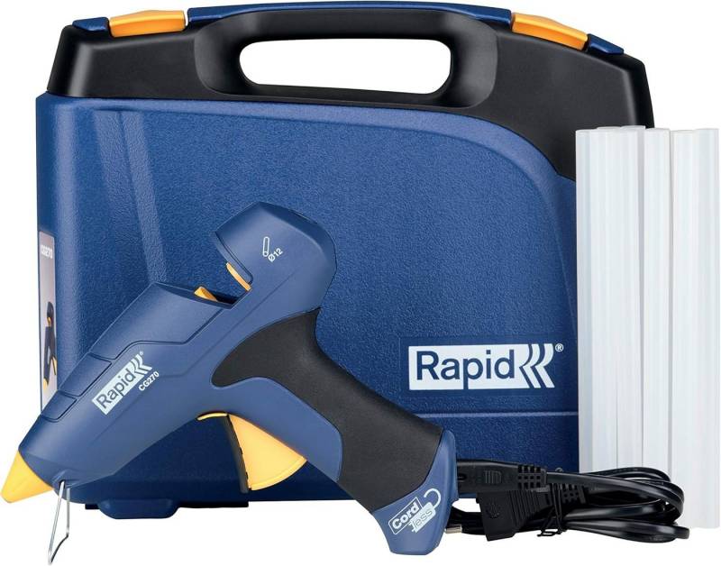 Rapid Heißklebepistole CG270 Set mit 10 Klebesticks 400 g/h Klebepistole, (1 St), 7 Minuten kabelloses Arbeiten, für 12 mm Klebesticks von Rapid