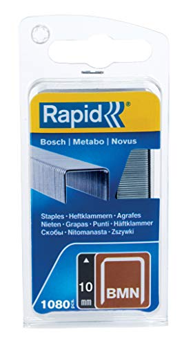 Rapid Tackerklammern Typ BMN, 10mm Klammern, 1.080 Stk., Feindrahtklammern für Bosch, Metabo und Novus Hand- und Elektrotacker von Rapid