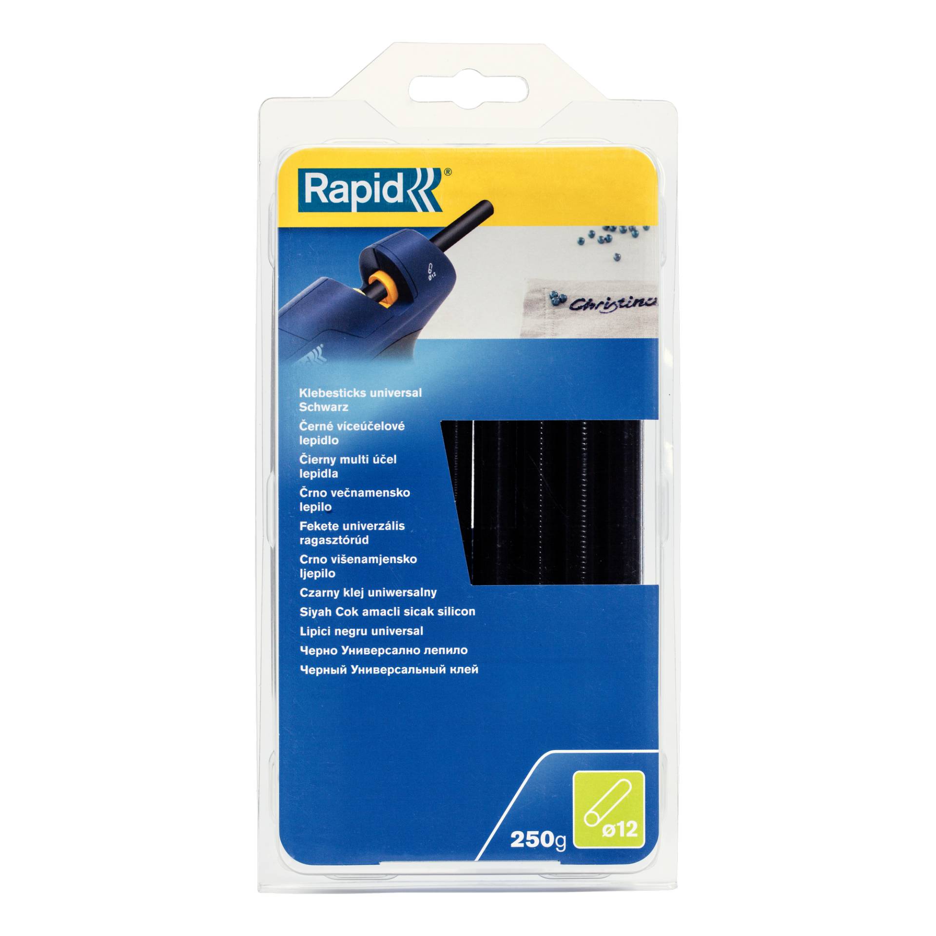 Rapid Klebesticks Schwarz Ø 12 mm 250 g von Rapid