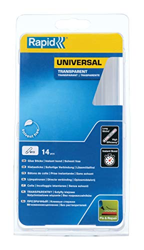 Rapid Heißklebesticks Transparent Universal, 14 Klebesticks 190mm Länge, Universeller Heiβkleber, für Heißklebepistole 11mm, 12mm Rapid Heißklebesticks Transparent Universal, 14 Klebesticks 190mm Länge, Universeller Heiβkleber, für Heißklebepistole 11mm, 12mm von Rapid