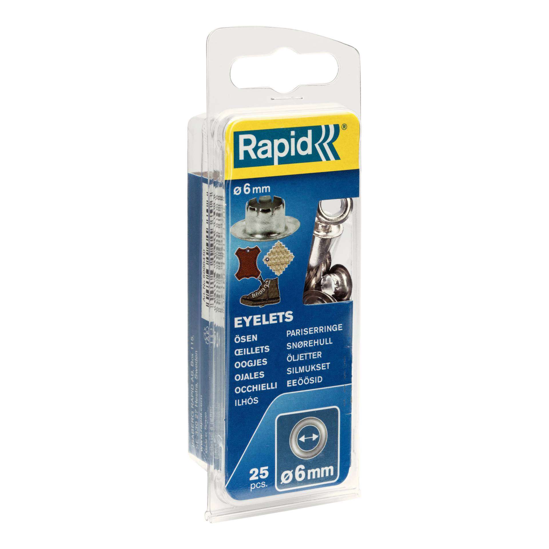 Rapid Ösen Ø 6 mm 25 Stück inkl. Einschlagwerkzeug Rapid Ösen Ø 6 mm 25 Stück inkl. Einschlagwerkzeug von Rapid