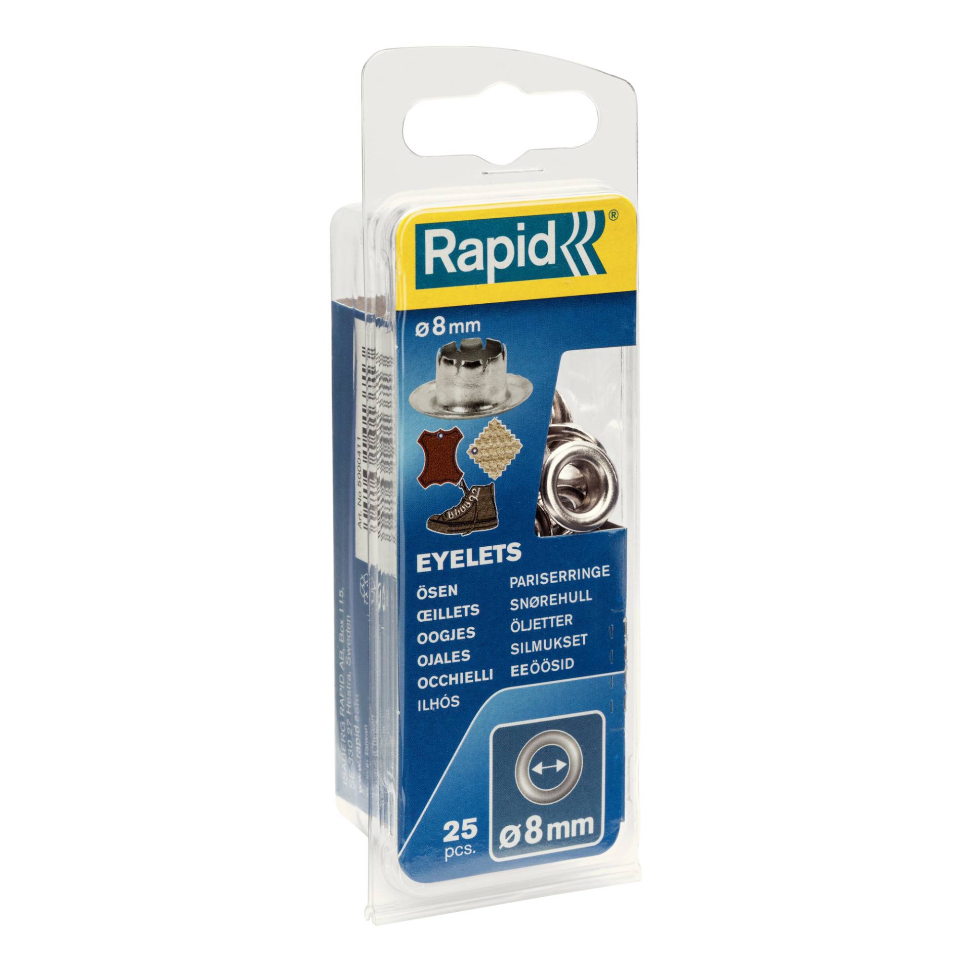 Rapid Ösen Ø 8 mm 25 Stück inkl. Einschlagwerkzeug Rapid Ösen Ø 8 mm 25 Stück inkl. Einschlagwerkzeug von Rapid