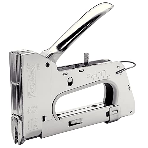 Rapid R28 Kabeltacker – Tacker aus Stahl für Flachspannungskabel bis 4,5 mm Ø – Für Typ 28 Klammern (9–11 mm), Ergonomisch, Rückschlagfrei, 3-Stufen-Schlagkraftregelung Rapid R28 Kabeltacker – Tacker aus Stahl für Flachspannungskabel bis 4,5 mm Ø – Für Typ 28 Klammern (9–11 mm), Ergonomisch, Rückschlagfrei, 3-Stufen-Schlagkraftregelung von Rapid