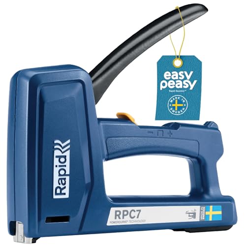 Rapid Robuster Bogen Tacker aus Holz - Kabeltacker 7in1 - Für Basteln, Polster und Teppiche - Robust und leicht - 50% Leichtere Kompression - Hergestellt in Schweden - Hefter RPC7 Rapid Robuster Bogen Tacker aus Holz - Kabeltacker 7in1 - Für Basteln, Polster und Teppiche - Robust und leicht - 50% Leichtere Kompression - Hergestellt in Schweden - Hefter RPC7 von Rapid