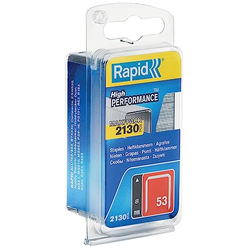 Rapid Tackerklammern Typ 53, 8mm Klammern, 2.130 Stk., Feindrahtklammern für Holz und Stoffe von Rapid