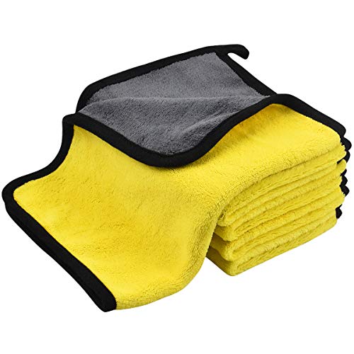 5 Stück Mikrofasertücher Auto Profi Autopflege Waschhandtuch, Reinigungstücher Trockentücher Super Saugfähige Poliertücher Reinigungstücher für Waschen Polieren Staubwischen Detaillierung 40cm*30cm von Rapidbok