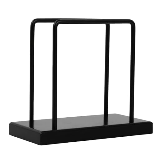 Serviettenhalter, Serviettenhalter aus Holz und Metall, Serviettenhalter Schwarz, Serviettenspender Hölzerne für Tisch Küchenzubehör, für Restaurants, Cafés, Küchen, Hotel, Tischdekorationen von Rapidbok