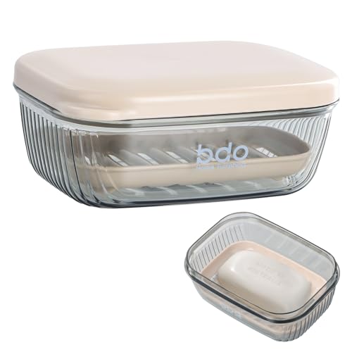 Transparentes Schwarz Seifendose, Kunststoff Seifenbox, Seifendose Reise Wasserdicht Abnehmbar, Seifenschale mit Deckel und Abtropfschale für Bad Küche Zähler Transparentes Schwarz Seifendose, Kunststoff Seifenbox, Seifendose Reise Wasserdicht Abnehmbar, Seifenschale mit Deckel und Abtropfschale für Bad Küche Zähler von Rapidbok