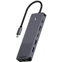 Rapoo USB-C® Mini-Dockingstation 6-in-1 USB-C Multiport Adapter Passend für Marke: Universal USB-C von Rapoo