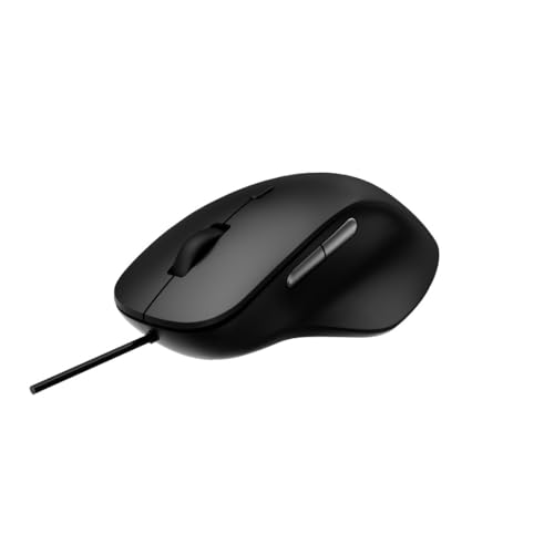 Rapoo Computermaus verkabelt (optisch, Maus, Computer, geräuscharm, USB A Kabel, 3600 DPI, 120 cm, Wired) schwarz von Rapoo