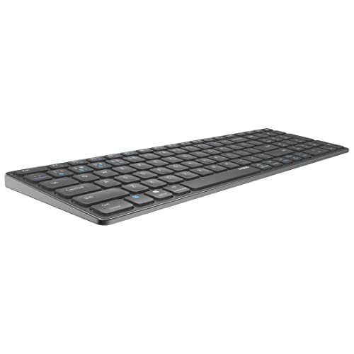 Rapoo E9700M kabellose Tastatur wireless Keyboard flaches Aluminium Design umweltfreundlicher wiederaufladbarer Akku DE-Layout QWERTZ PC & Mac - dark grey von Rapoo