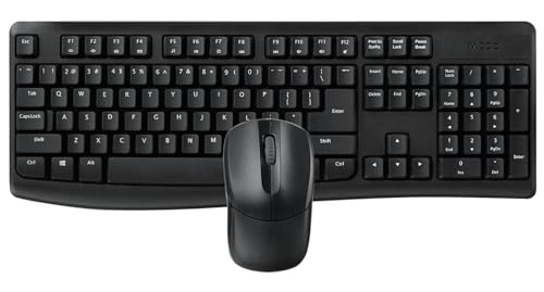 Rapoo | Kabellose Maus und Tastatur X1800Pro (Bluetooth Tastatur und Tastatur, spritzwassergeschützt, langlebige Batterie, Univer) schwarz von Rapoo