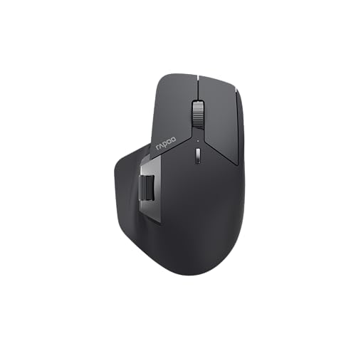 Rapoo MT760M kabellose Maus wireless Mouse 4000 DPI Sensor umweltfreundlicher wiederaufladbarer Akku ergonomisch PC & Mac - grauschwarz von Rapoo
