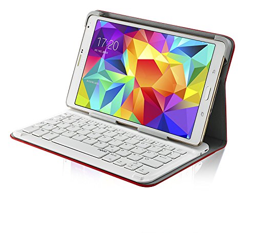 Rapoo TK308 Keyboard Case für Samsung Tablets 8 Zoll und 8.4 Zoll (Bluetooth Tastatur, deutsches Layout) rot von Rapoo