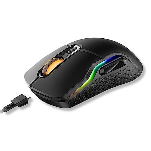 Rapoo VPRO VT200 kabelgebundene Gaming Maus programmierbare Tasten 12.400 DPI Sensor LED-Multi-Color Beleuchtungssystem ergonomisch für Rechtshänder PC & Mac - schwarz von Rapoo