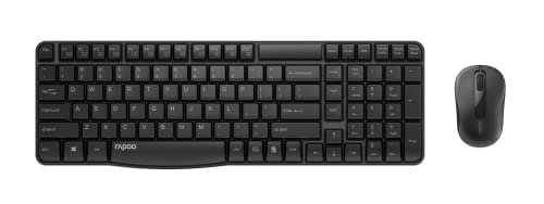 RAPOO RP X1800S UI-B Wireless Multimedia-Tastatur + Maus X1800S - Schwarz (QWERTY US Layout) von Rapoo