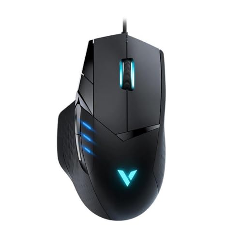 Rapoo VPRO VT300 kabelgebundene Gaming Maus programmierbare Tasten 6200 DPI Sensor LED-Multi-Color Beleuchtungssystem ergonomisch für Rechtshänder PC & Mac - schwarz von Rapoo