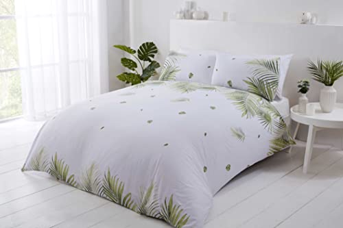 Rapport Home Furnishings Wende-Bettwäsche-Set mit tropischen Palmenblättern, Kingsize-Bett, Grün von Rapport Home Furnishings