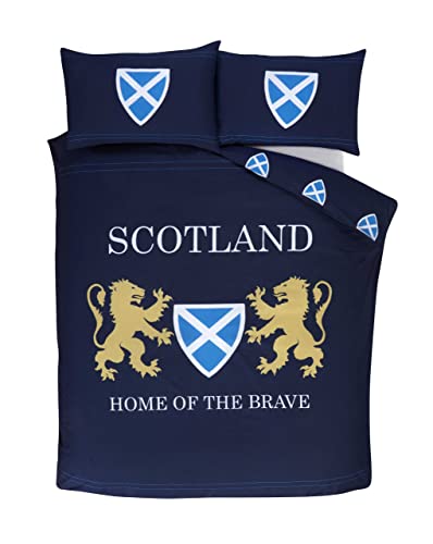 Rapport Home HBRAVE-Sing-Mult Scotland Home of The Brave Wende Bettbezug Set, Blau, Einzelbett von Rapport