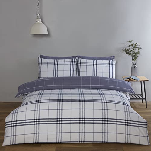 Rapport Home Harris Bettbezug-Set, kariert, Denim, Kingsize-Bett von Rapport Home