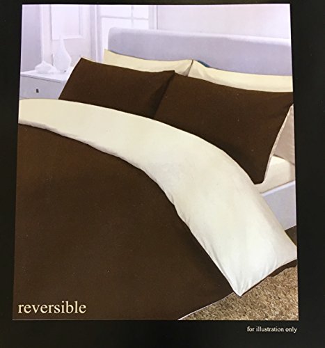 Rapport Home Perkal-Bettbezug, wendbar, Polyester-Baumwolle, Chocolate/Creme, 200 x 200 x 1 cm von Rapport Home