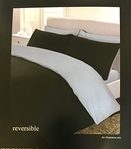 Rapport Home Perkal-Bettbezug, wendbar, Polyester-Baumwolle, schwarz/grau, 200 x 137 x 1 cm von Rapport Home