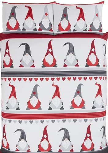 Rapport Single Festive Gonks Bettbezug-Set, Polybaumwolle, Multi, King Size von Rapport