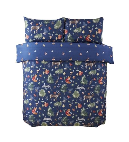 Rapport home Weihnachts-Bettwäsche-Set, Herbstwald, Mikrofaser, Doppelbett, Mehrfarbig von Rapport