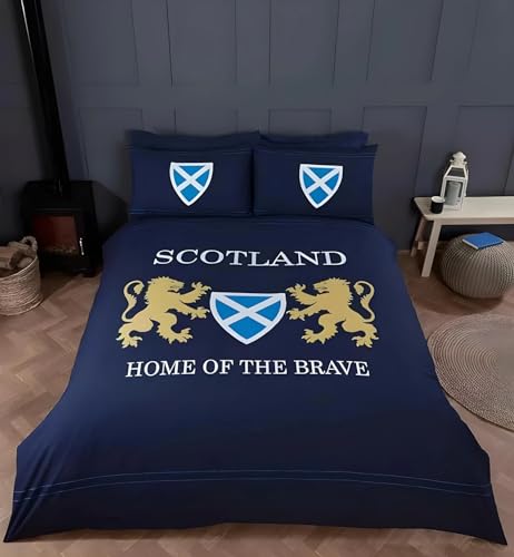 Rapport Scotland Home of The Brave Wende-Bettwäsche-Set, Blau (Einzelbett) von Rapport Home