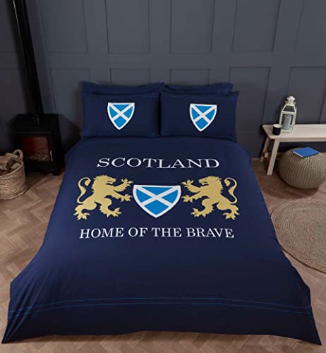 Rapport Scotland Home of The Brave Wende-Bettwäsche-Set, Blau (Kingsize) von Rapport Home