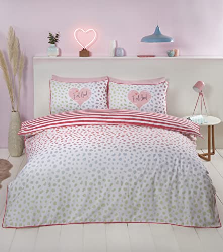 Rapport Home Dalmatiner Bettbezug-Set, Polybaumwolle, Blush Pink, Doppelbett von Rapport Home