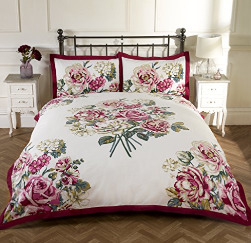 Rapport Bloomsbury Bettbezug-Set, Claret, Einzelbett von Rapport Home