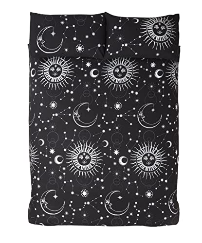 Rapport Home Celestial Bettbezug-Set, Polycotton, Schwarz, 2-teilig, Einzelbett von Rapport Home