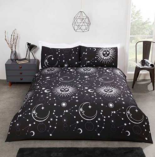 Rapport Celestial Bettbezug-Set, Schwarz, Doppelbett von Rapport