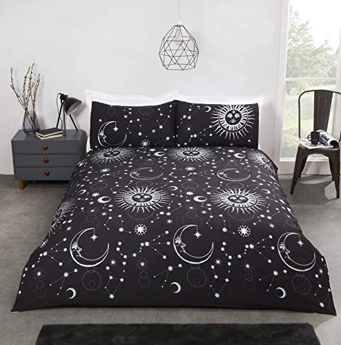 Rapport Celestial Bettbezug-Set, schwarz, Kingsize von Rapport