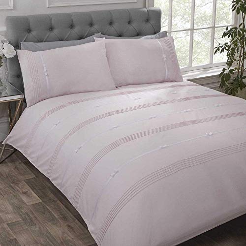 Rapport Clarissa Duvet_Cover Bettwäsche-Set für Bettdeckenbezug, Blush Pink, King Size von Rapport