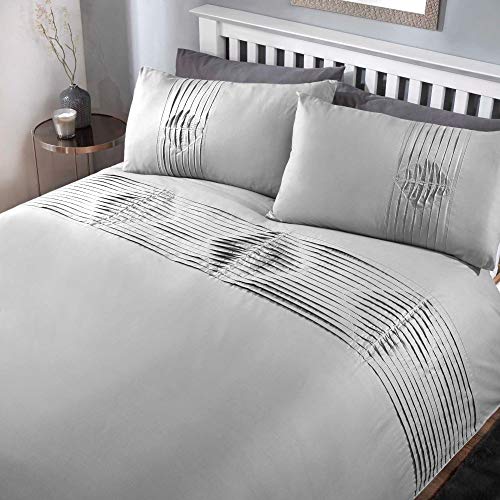 Rapport Duvet-Cover Grey Super-King-Size Bettwäsche-Set Boston, grau von Rapport