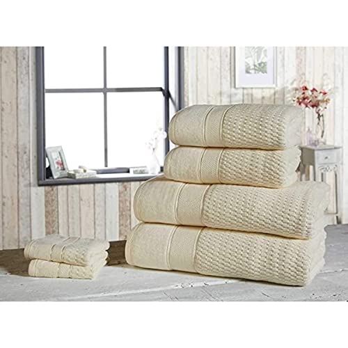 Rapport Handtuch-Set, cremefarben, 2 Stück von Rapport