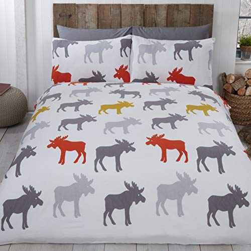 Rapport Home Bettwäsche-Set aus 100% gebürstetem Baumwollflanell, King-Size-Bettbezug, Ocker-Elch-Bettwäsche-Set Rapport Home Bettwäsche-Set aus 100% gebürstetem Baumwollflanell, King-Size-Bettbezug, Ocker-Elch-Bettwäsche-Set von Rapport